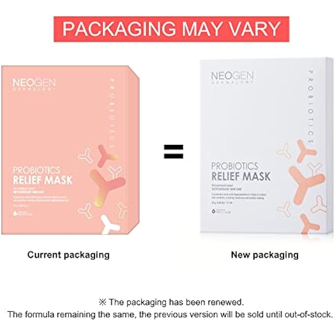 DERMALOGY by NEOGENLAB PROBIOTICS RELIEF MASK, PACK OF 5 (0.88 OZ / 25G) - HYDRATING & FIRMING FACIAL SHEET MASK WITH PROBIOTICS LACTOBACILLUS & BIFIDA & COLLAGEN - KOREAN SKIN CARE - Image 2
